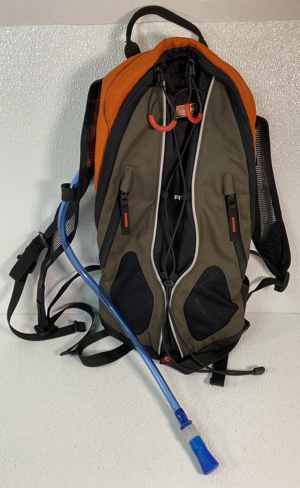 Coleman RTX 200 Hydration Pack W/ Backpack Storage Compartments Orange Gray
