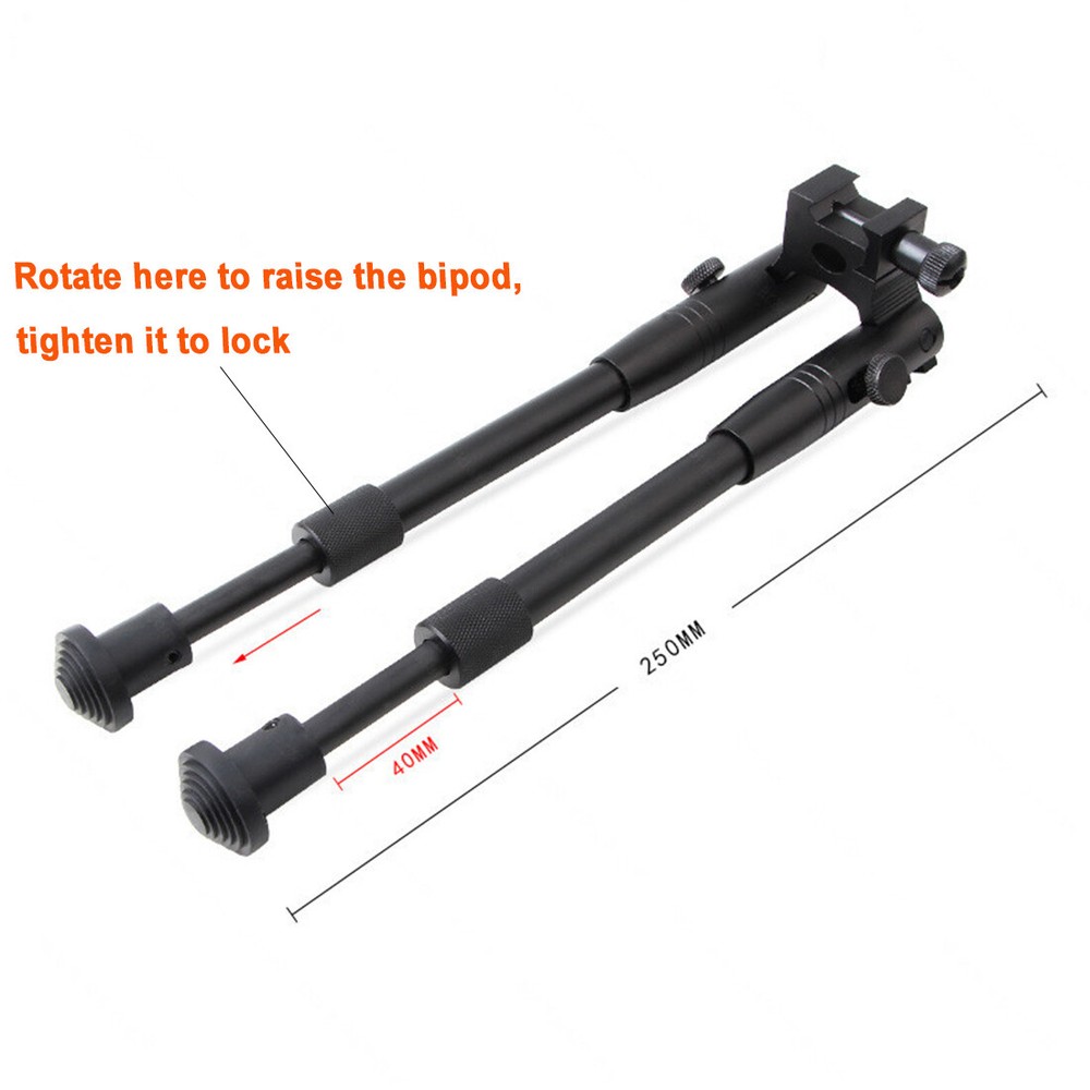 Bipod Mount Adjustable Spring Return Rail Mount Bipod for 20mm Picatinny Rail