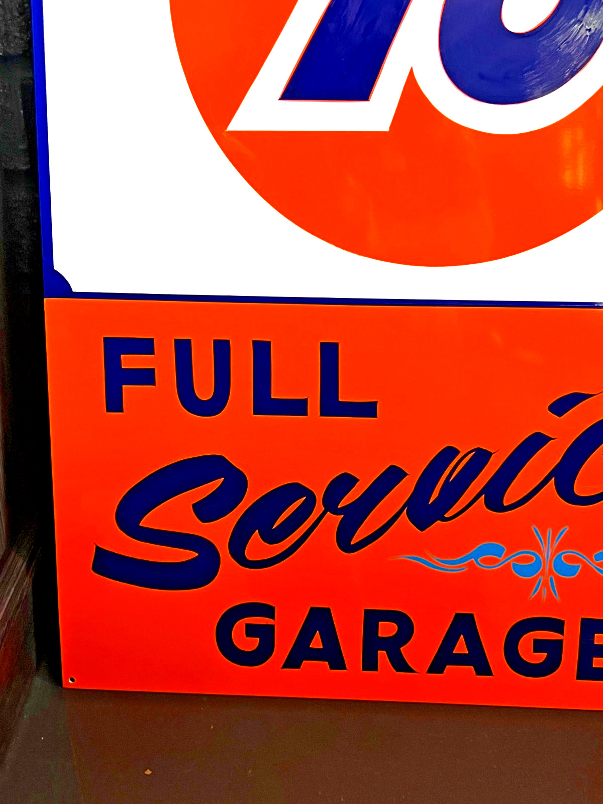 Lg. PAINTED SIGN Vintage Style Union 76 Gas Station HOTROD Shop Service Garage