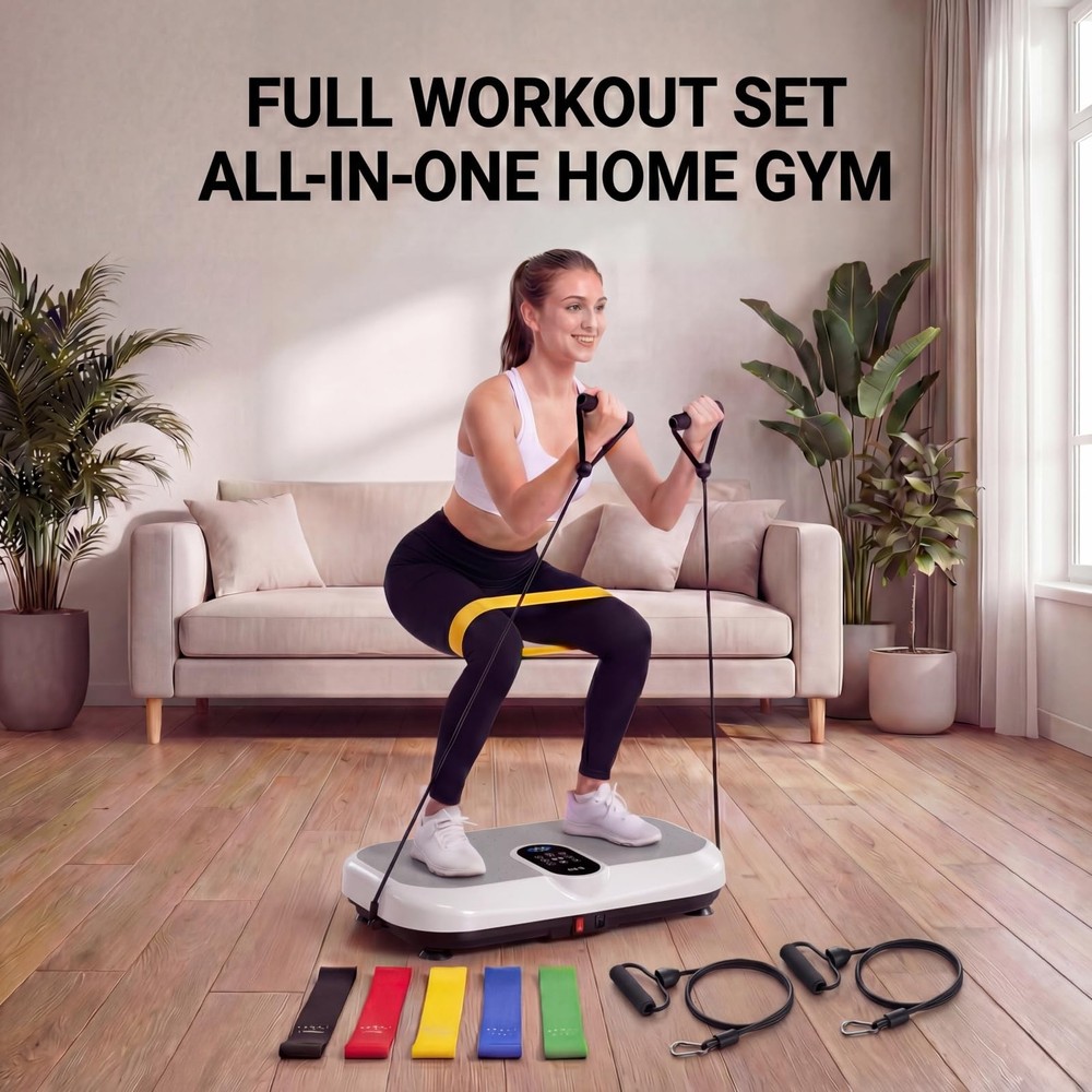 Vibration Plate Exercise Machine for Lymphatic Drainage & Weight Loss, Heated...