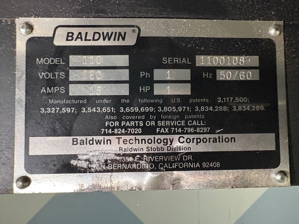 One (1) Short Baldwin Count-O-Veyor Model 110