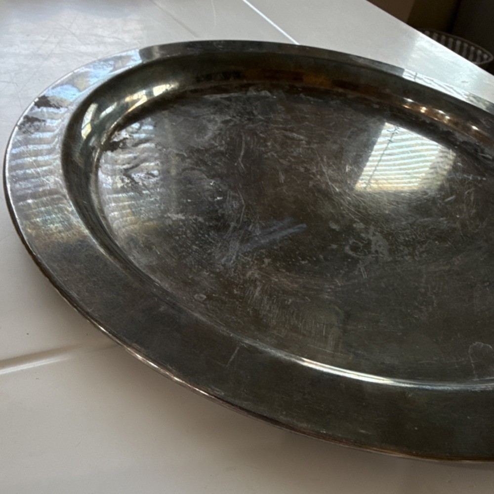 DJ Silver Plated Tray Decorative Collectible Serving Platter