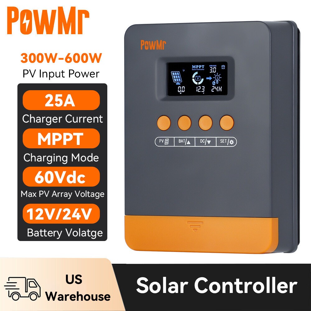 12V/24V/48V 25/45A/60A/100A MPPT Solar Charge Controller Panel Battery Regulator