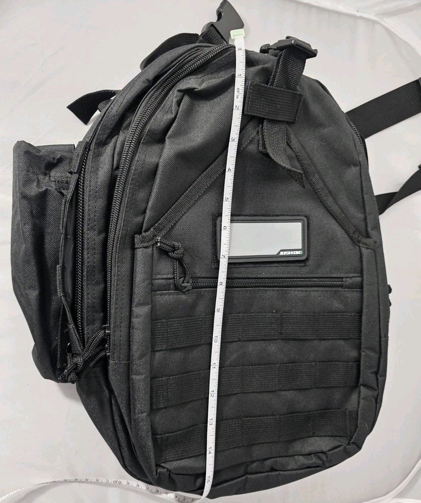 Joshioki Tactical Sling Backpack Black MOLLE-Style EDC Pack Adjustable Straps