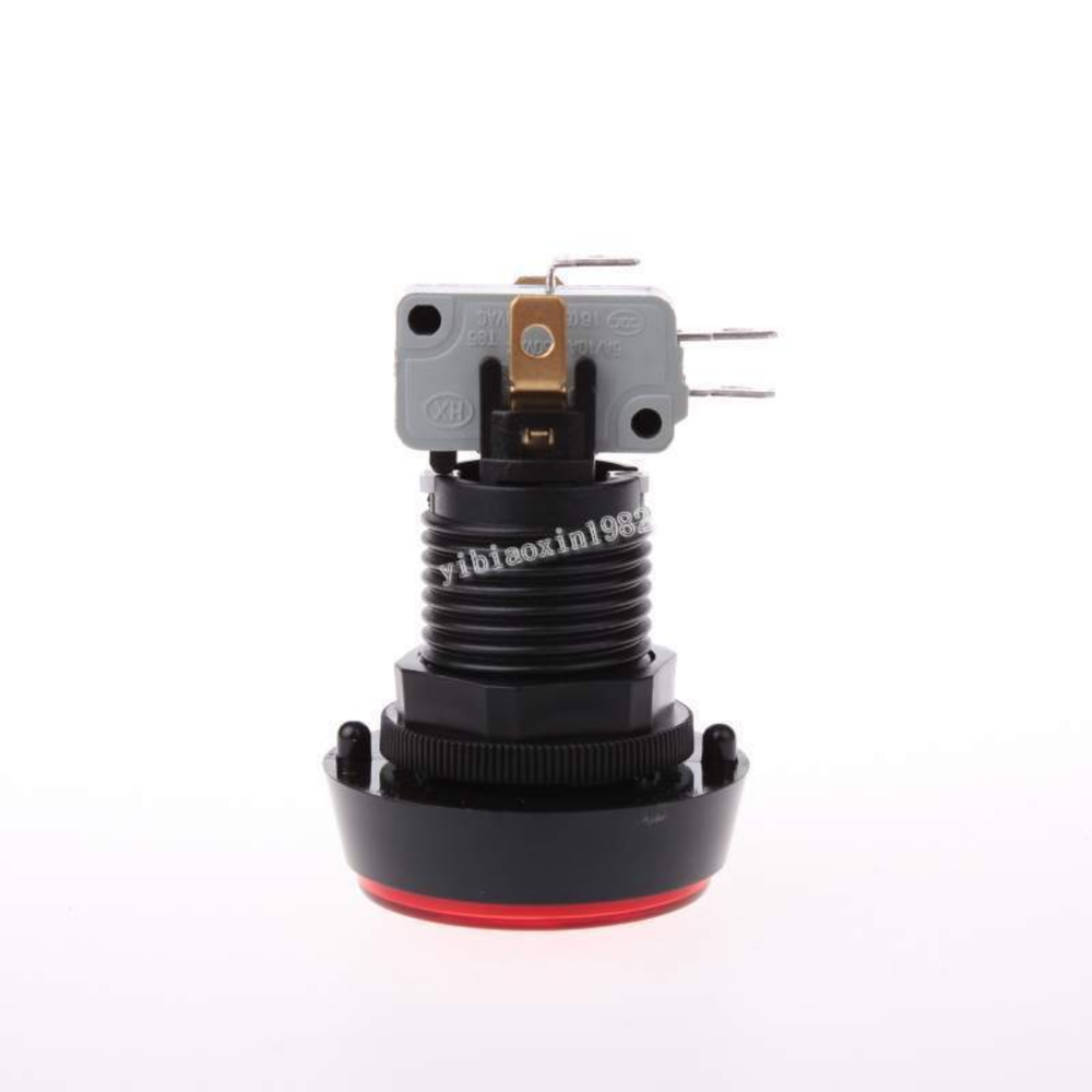 10pcs Arcade Game AC 250V 15A 36mm Dia Circular Push Button Red + Micro Switch