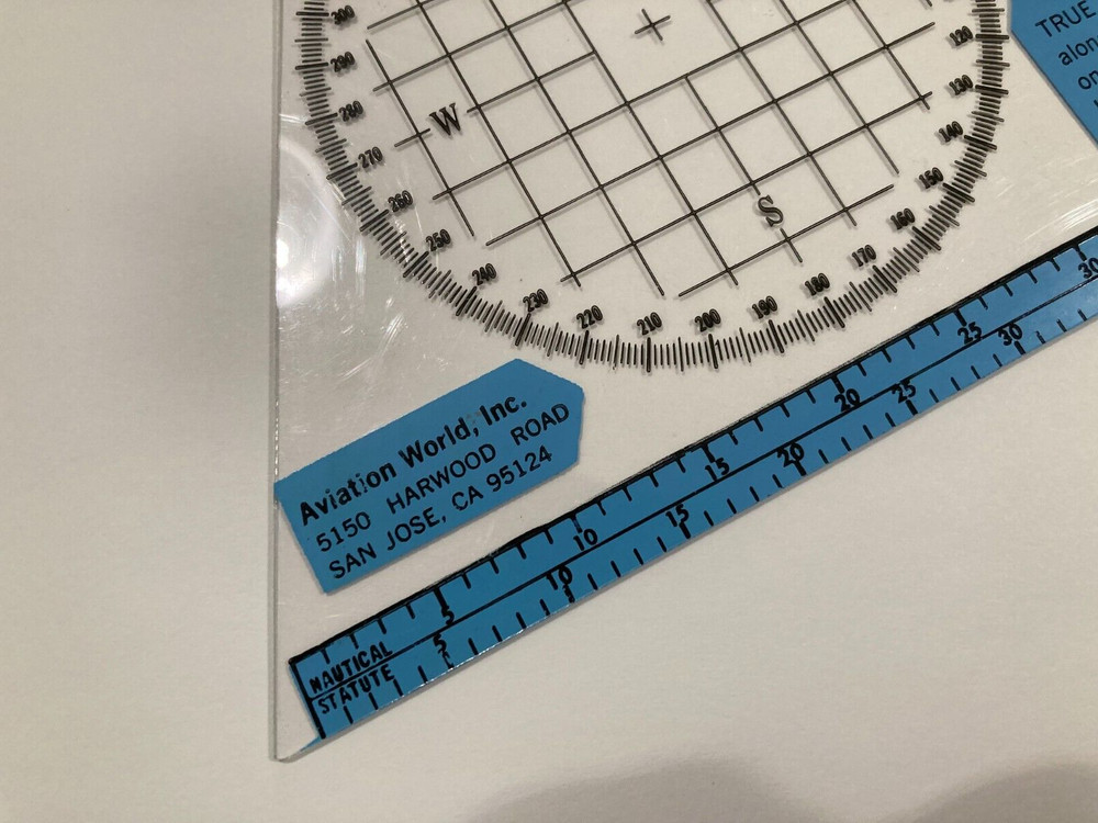 Vintage: 1973 True Course Aviation Plotter Template - Aviation World Inc.