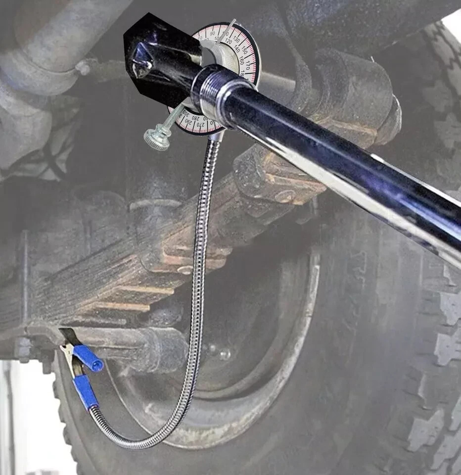 360° Angular Clip-On Torque Gauge 1/2" Drive Torque Meter Angle Torque Wrench