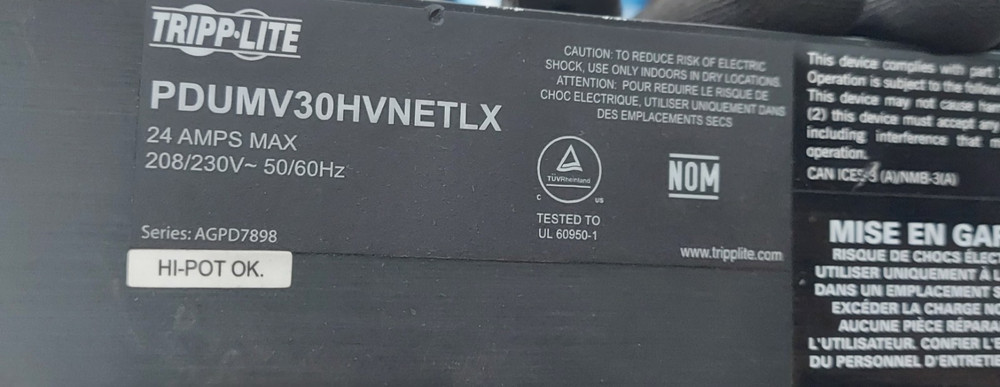 Tripp Lite PDUMV30HVNETLX PPDU