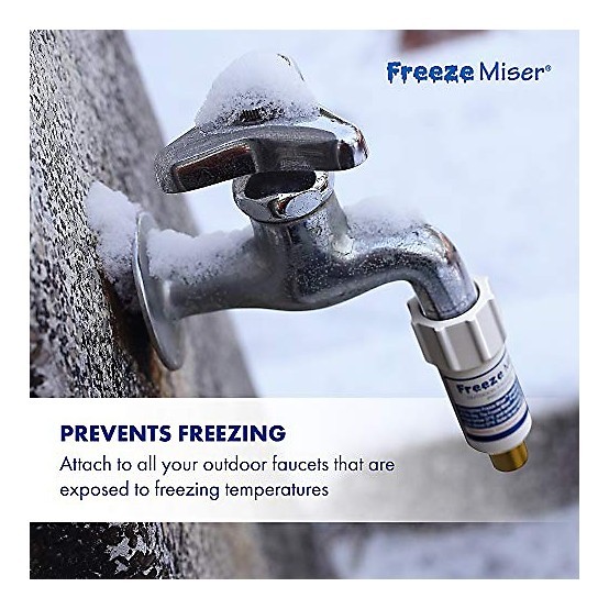 Freeze Miser Outdoor Faucet Freeze Protection, New, Free Shipping