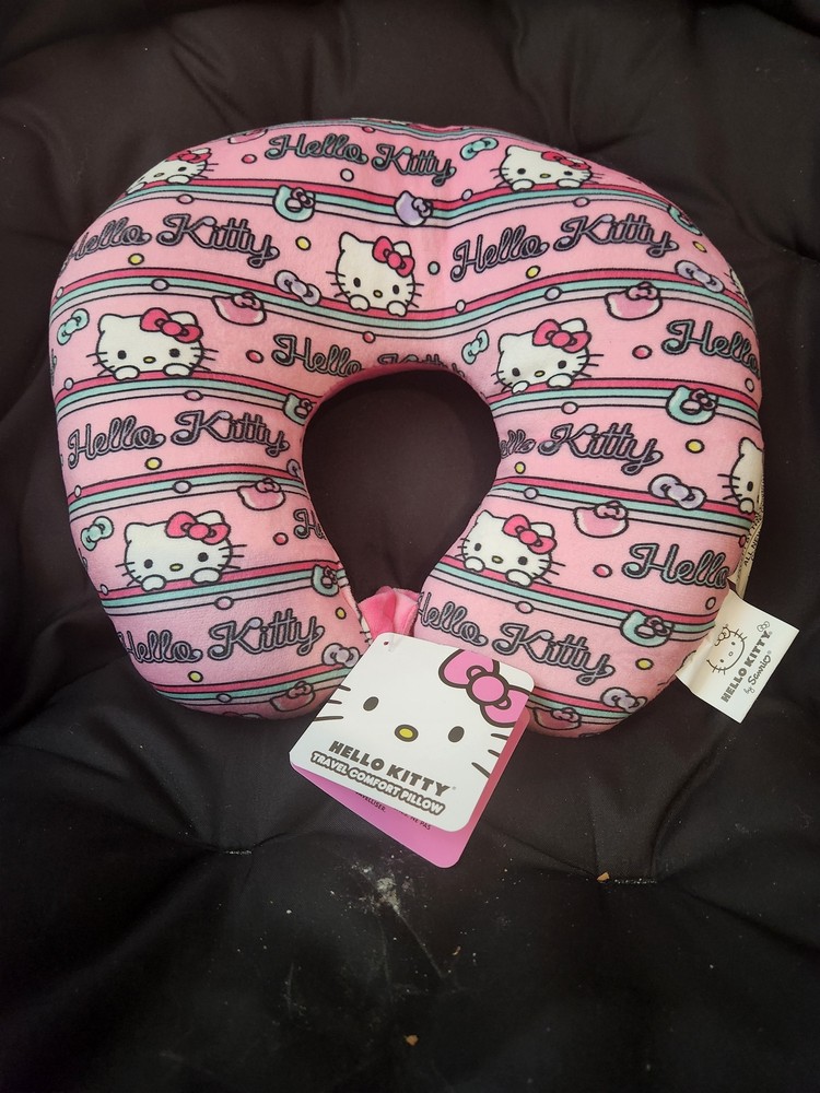 HELLO KITTY PLUSH TRAVEL NECK PILLOW