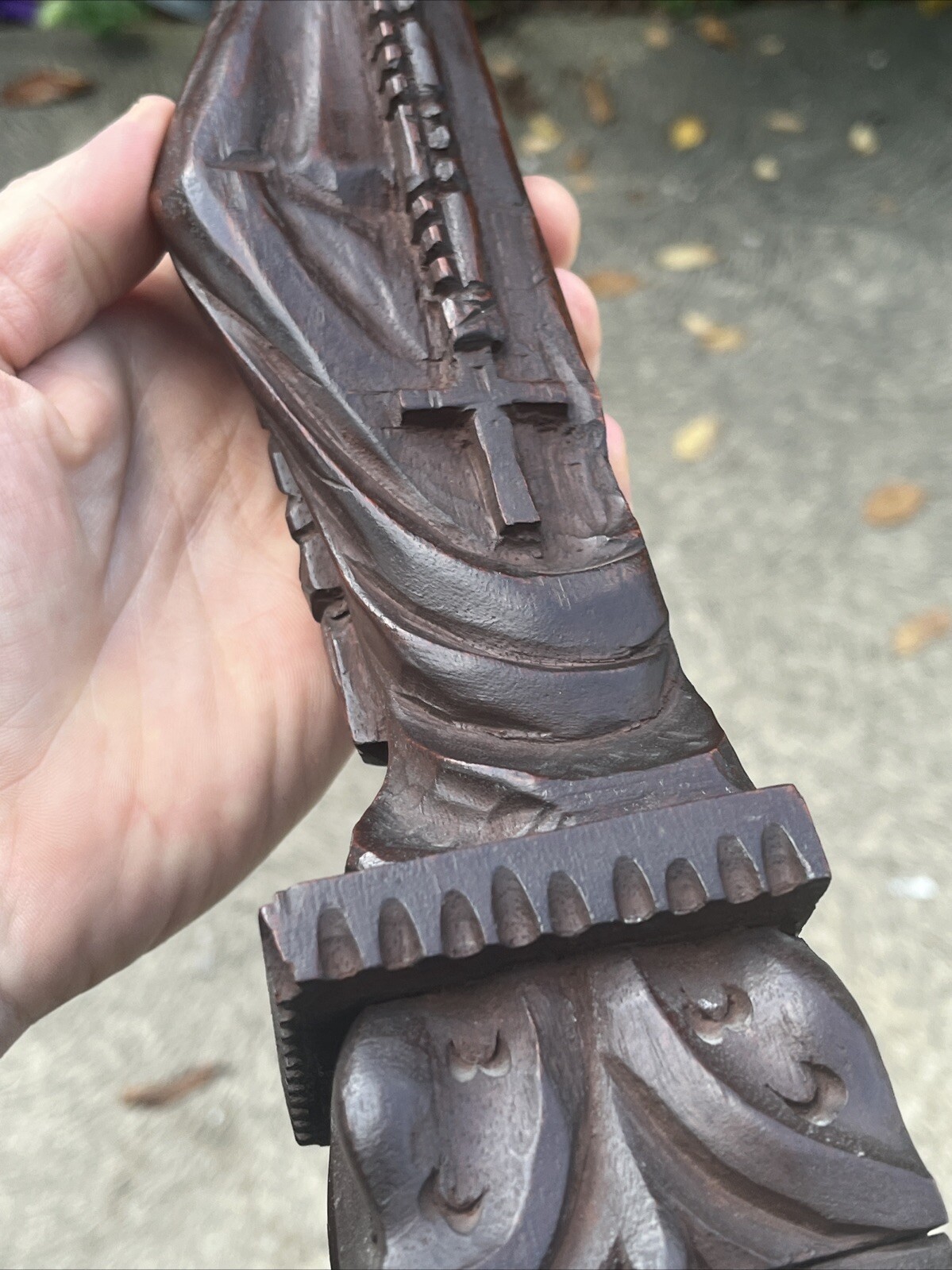 Vintage Saint Dominic Statue Hand Carved Mexico Monterrey Artist Signed 20”