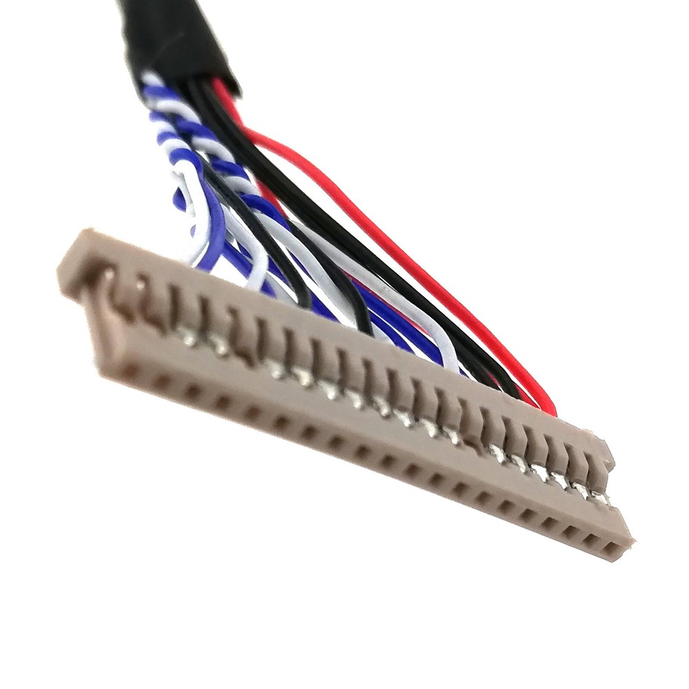 LVDS Cable DF14 20pin 1 Channel 8-bit LCD Panel Video Interface Connector D8 20P