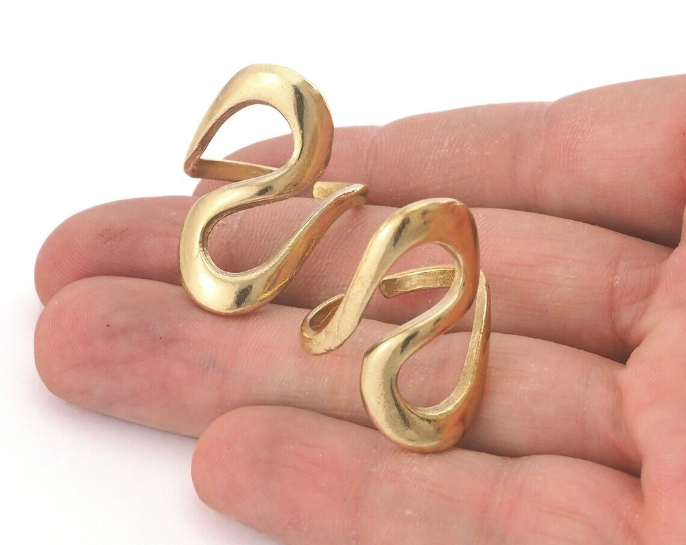 Adjustable Ring 29mm Raw brass (18mm 8US inner size) 3293