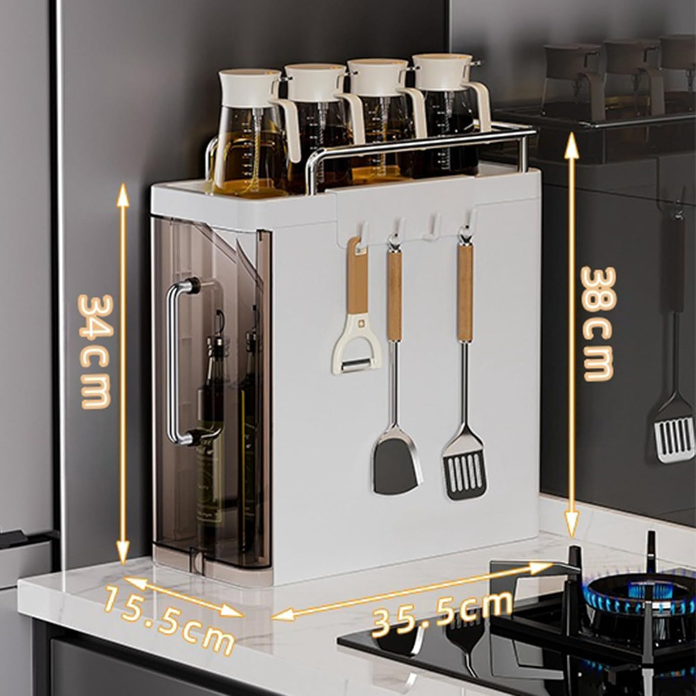 Pull Out Spice Rack Organizer, Plastic Drawers Organizer Desktop Storage Gap Cab