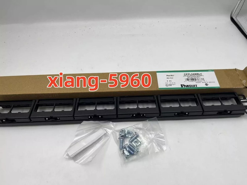 Panduit CPP24/LA24WBLY Mini-Com 24 Port Angled Modular Patch Panel Port 1 RU BL