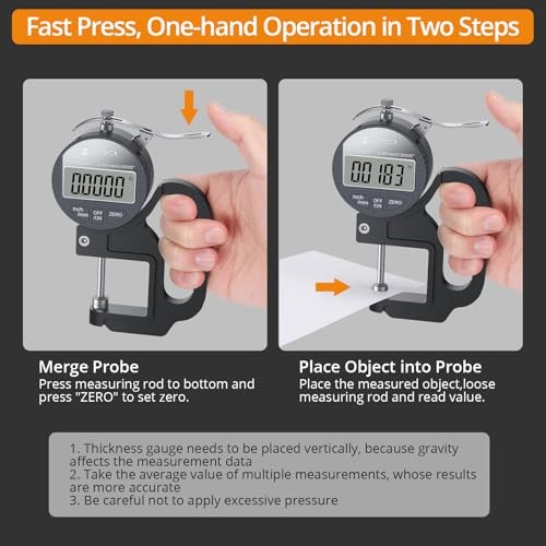 Digital Thickness Gauge 0-1"/0.00005" Silver-grey