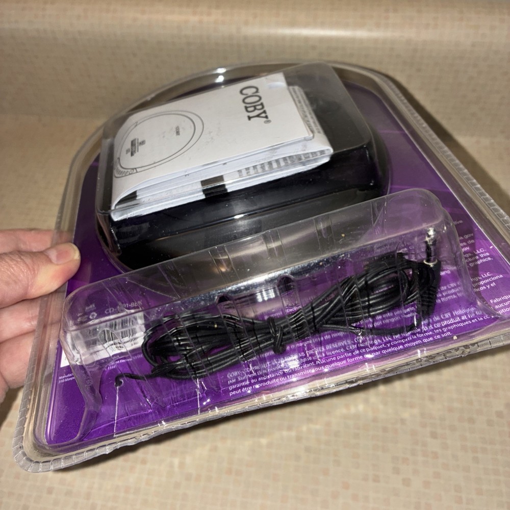 Coby Portable Compact Anti-Skip CD Player – Lightweight & Shockproof CD-191-BLK