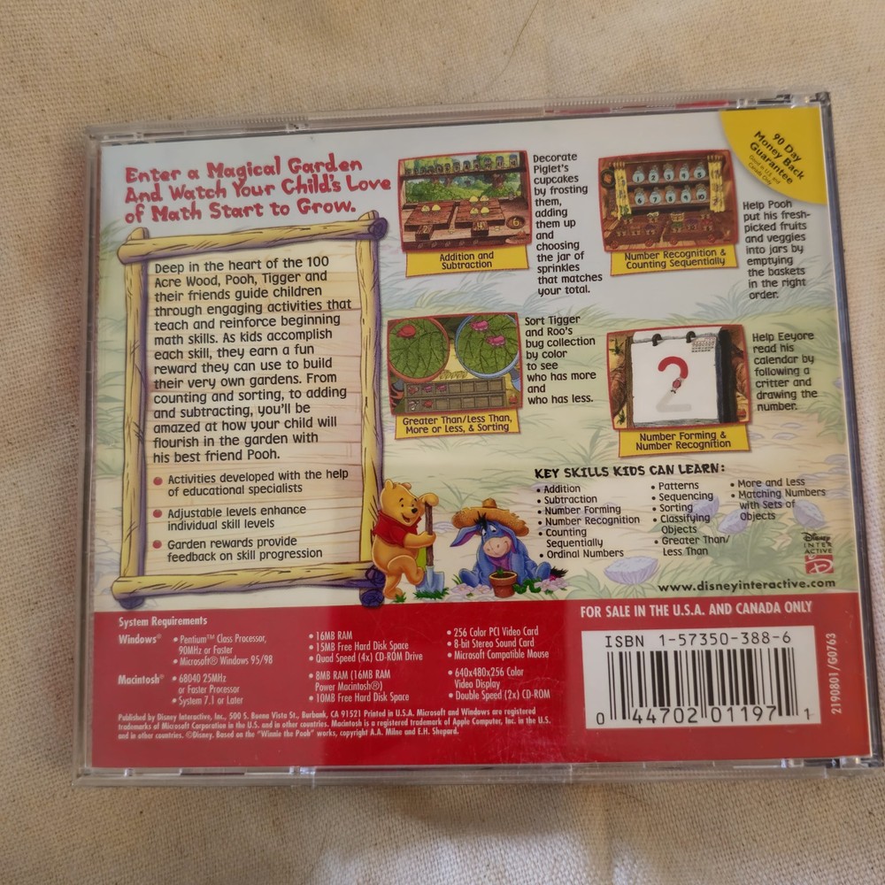 Disney And Clifford Learning Cd's. Math Reading And Misc.