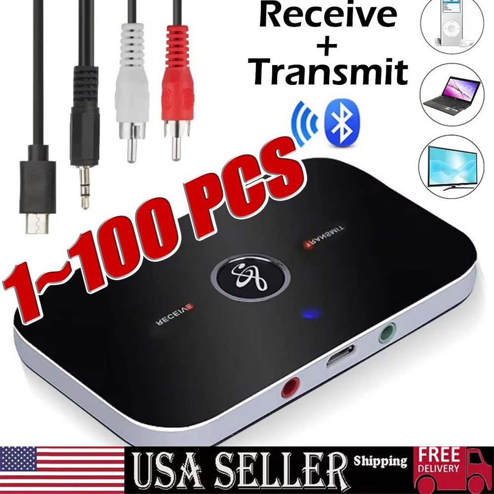 Bluetooth Transmitter & Receiver Wireless Adapter For Home stereos/speakers Lot