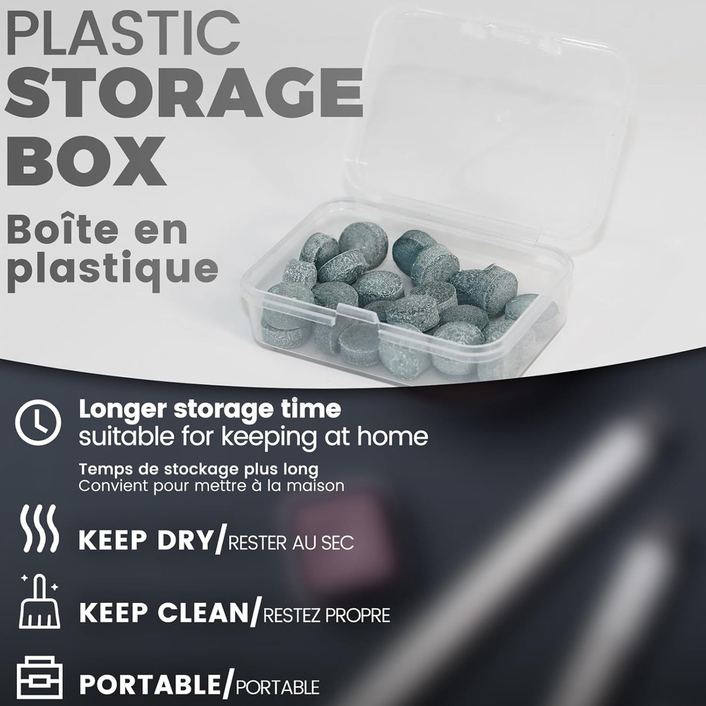 Billiard Cue Tip Replacement Kit with Storage Box for Pool and Snooker Cues