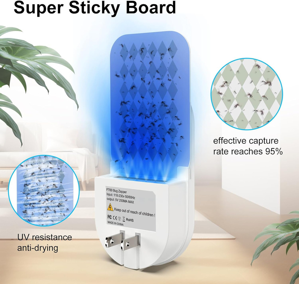Flying Insect Trap, Remote & Touch Control Fly Trapper, Plug-in Mosquito Kill...