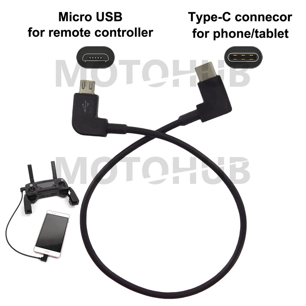 OTG Micro USB Cable Data Cord for DJI Mavic Mini 1 Remote Controller to Type-C
