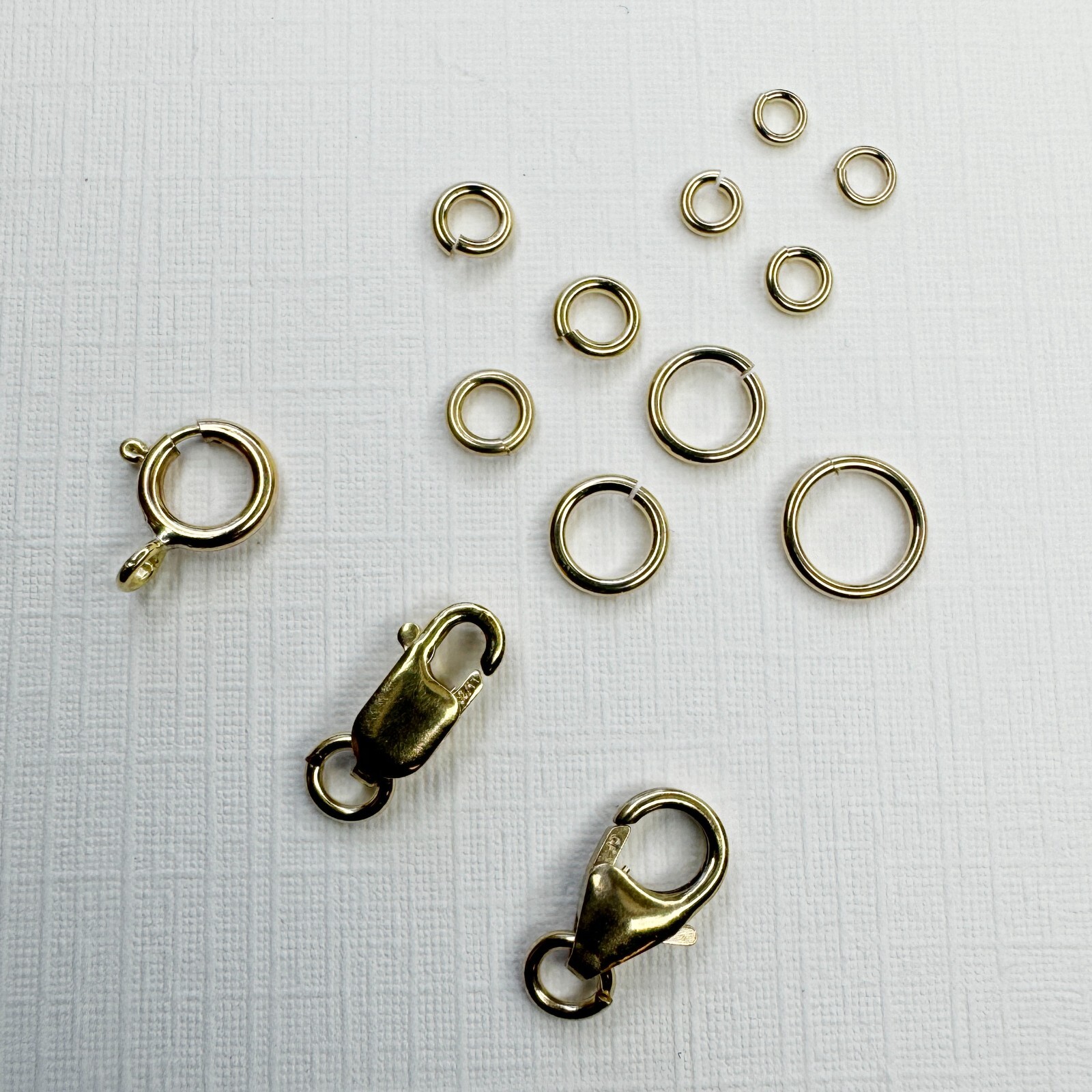 14K Gold Filled Jump Rings for Permanent Jewelry-Open Jump Rings(20,22,24 Gauge)