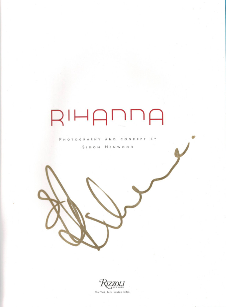 Rihanna Autographed Signed Rated R Hardcover Photo Book LOA 15426