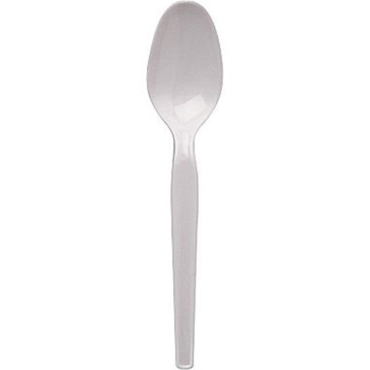 Dixie Medium Weight Plastic Teaspoons White 100 per Pack Strong