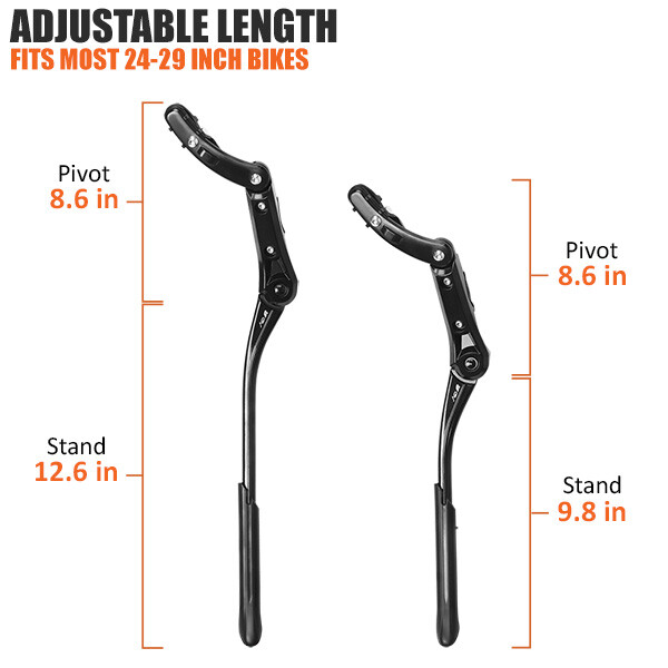 BV Bike Kickstand Rear Alloy Easy Adjustable Road MTB Side Kick Stand 24"-29"