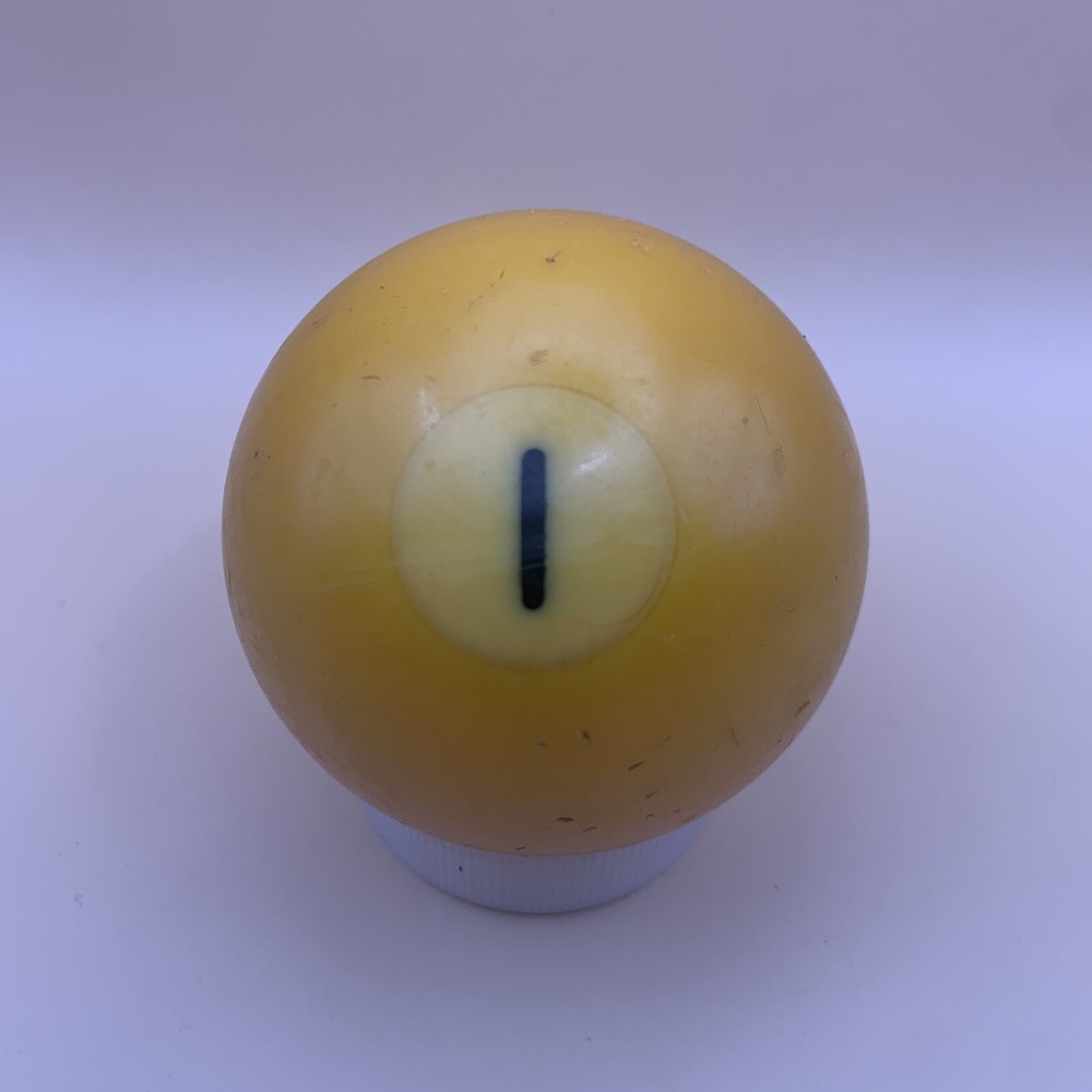 Vintage Replacement Pool Ball Billiards Yellow Solid #1 Ball 2 1/4" Diameter