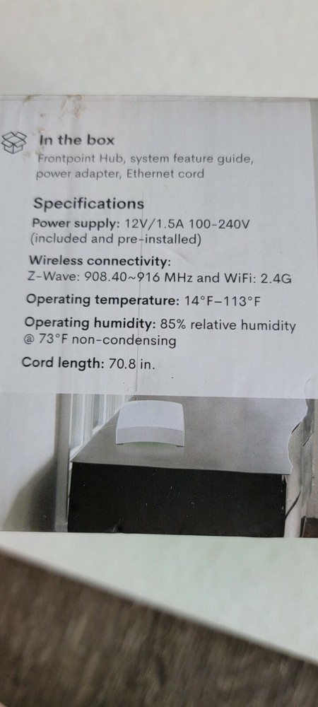 Frontpoint Security System with Hub only New. Open Box Item fphub3