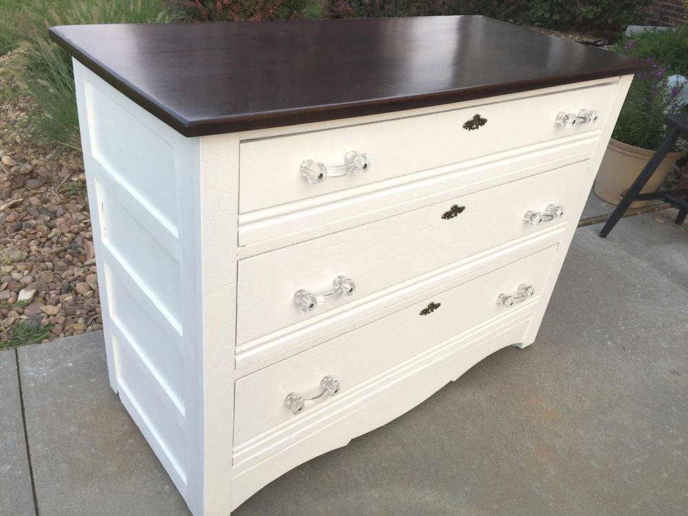 3" Antique Glass Pull Clear