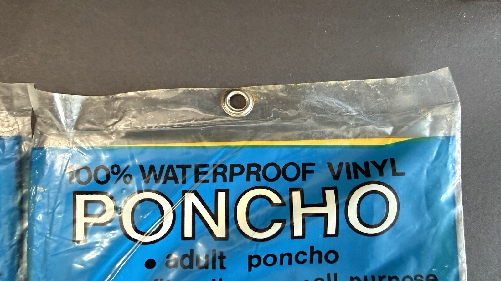 2 Vintage Disney Adult Poncho Vinyl Yellow Mickey Mouse One Size Fits All