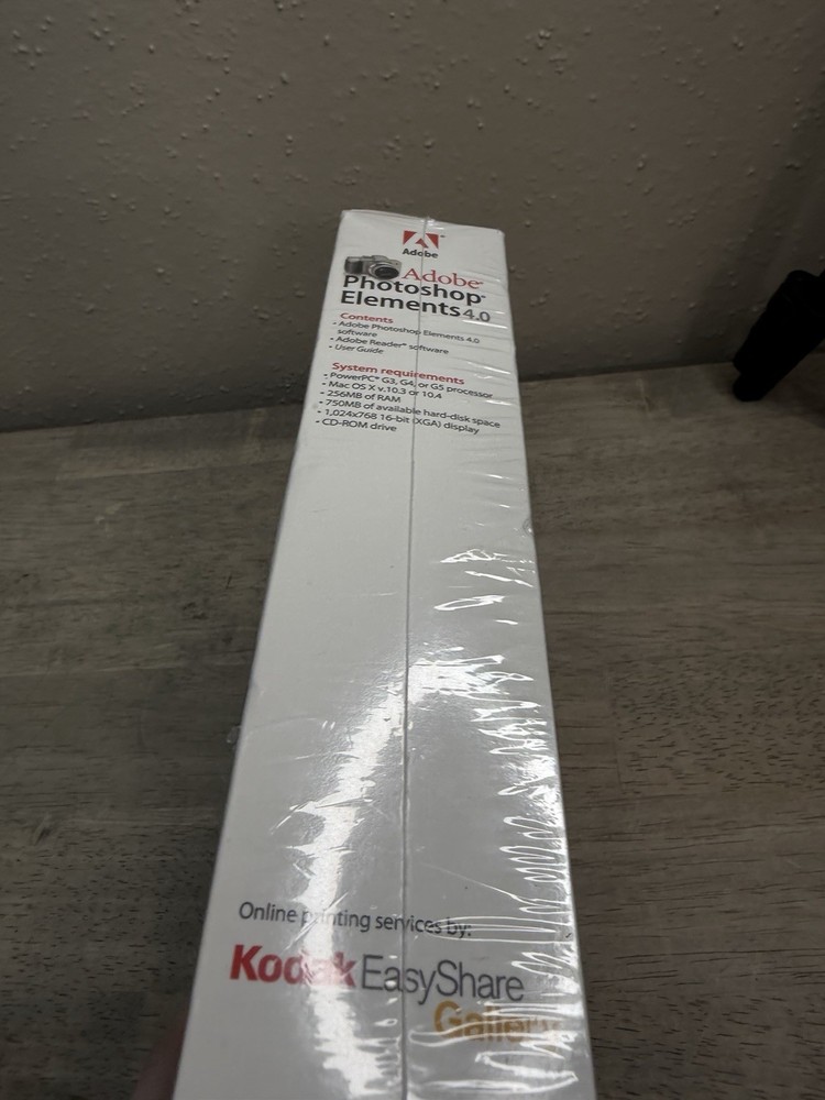 Adobe Photoshop Elements 4.0 Windows XP Full Retail Version Factory Sealed