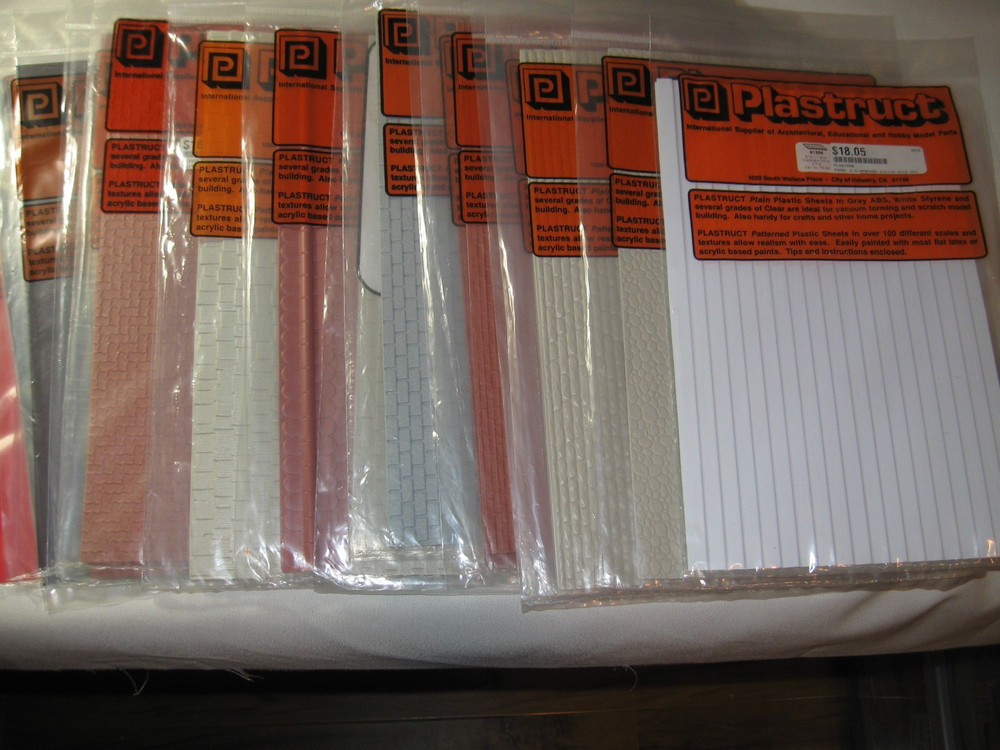 PLASTRUCT - G Scale - Model Making Patterned Plastic Sheets - Choice of Styles
