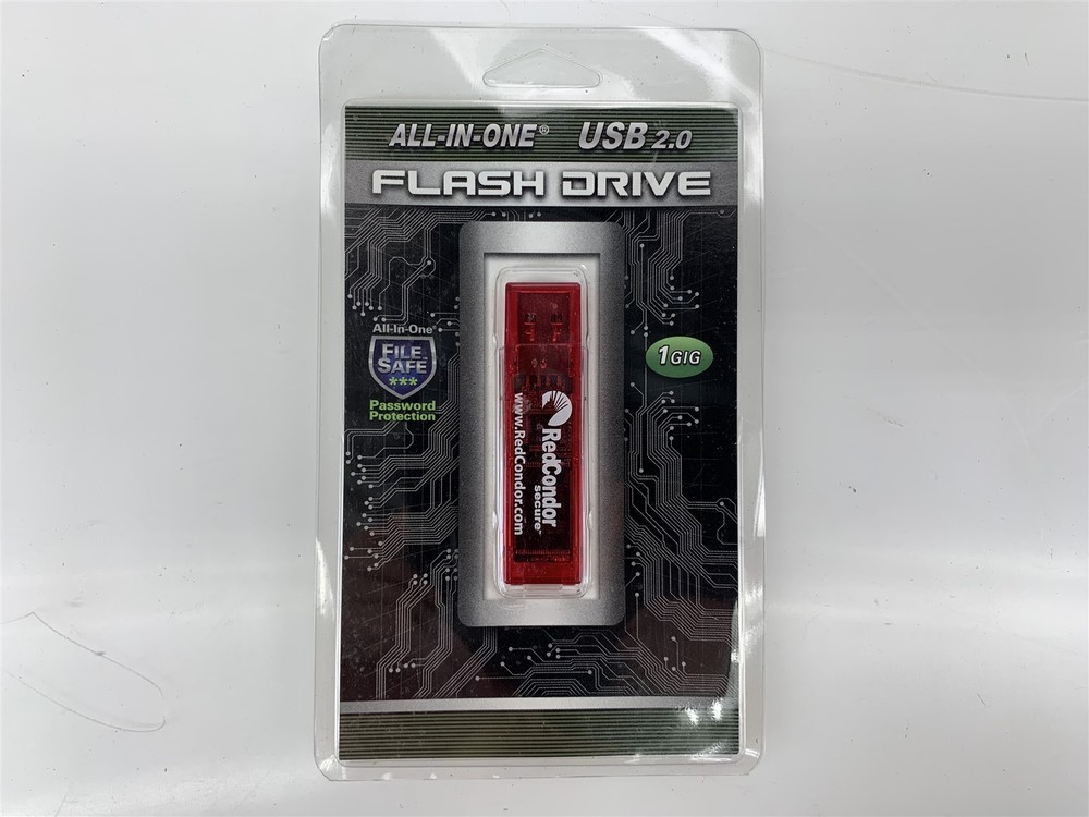 All-In-One Flash Memory Drive - Red Condor USB 2.0 1GB
