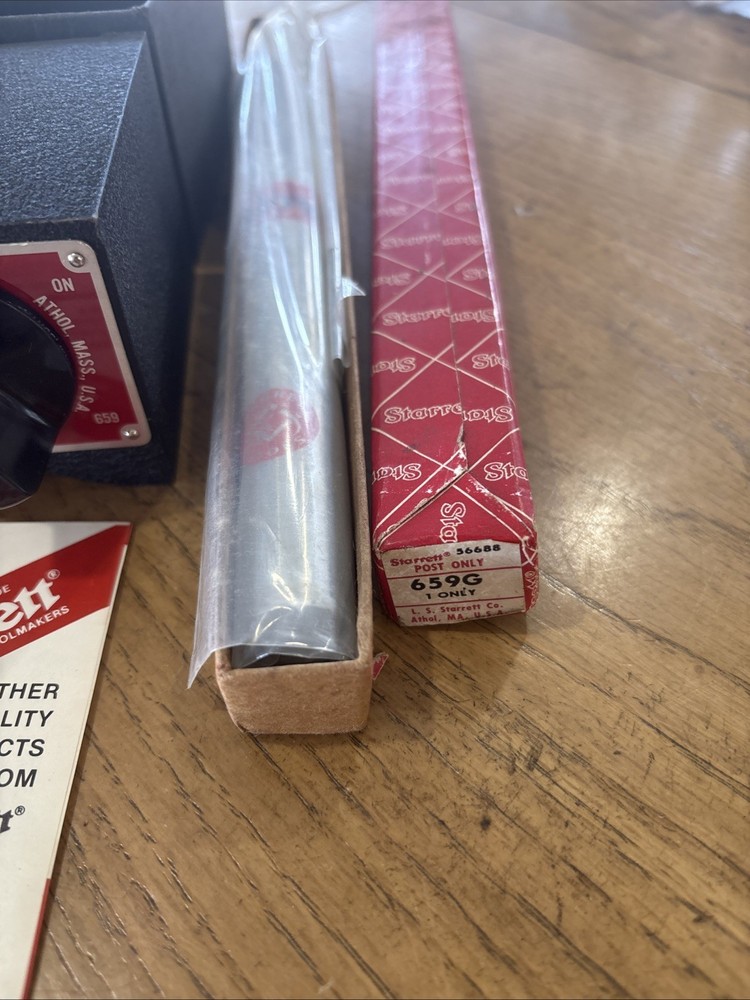 Starrett 659P Large Magnetic Base, + 659G Post