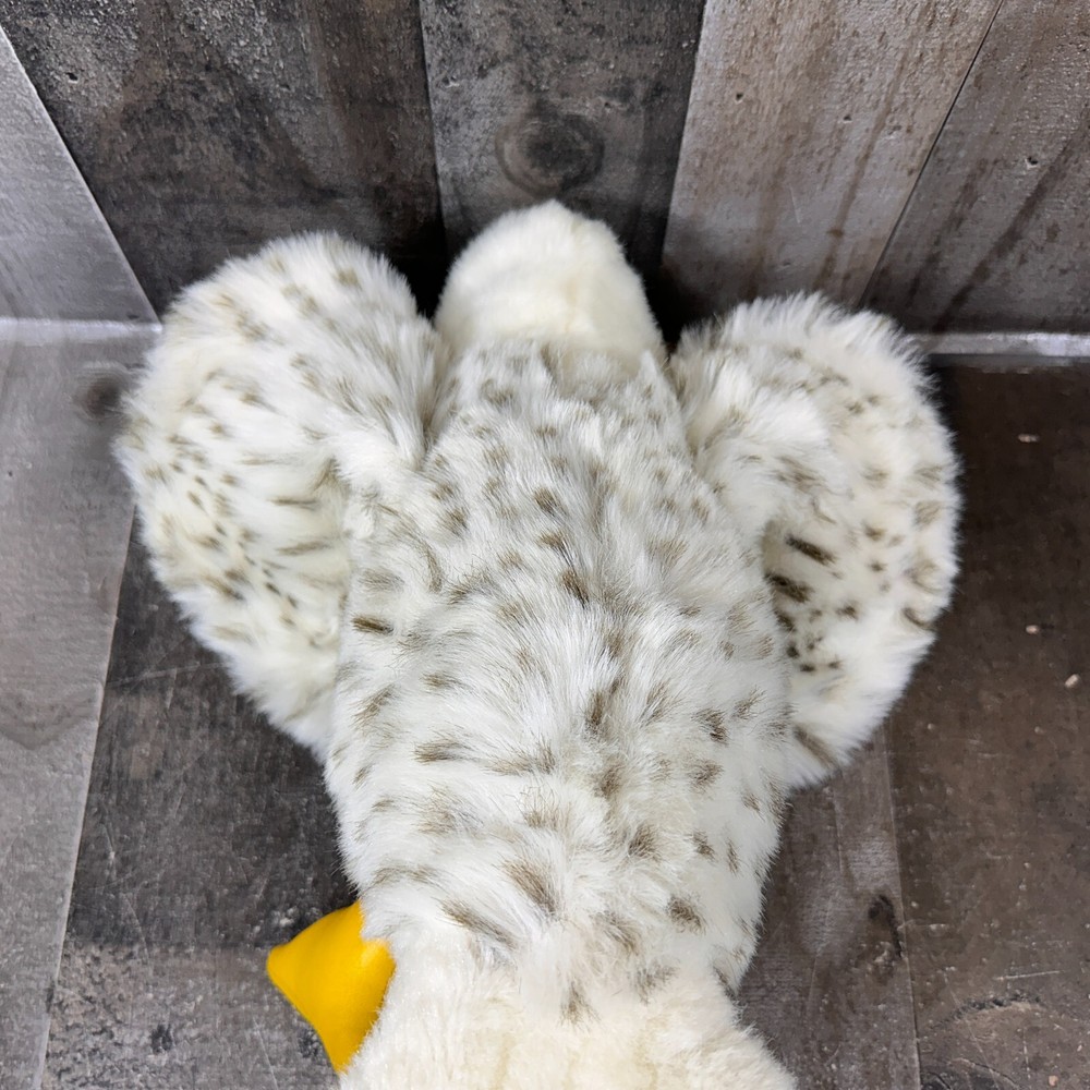 White Spotted Plush Bird - Eagle, Falcon, Owl - Poseable
