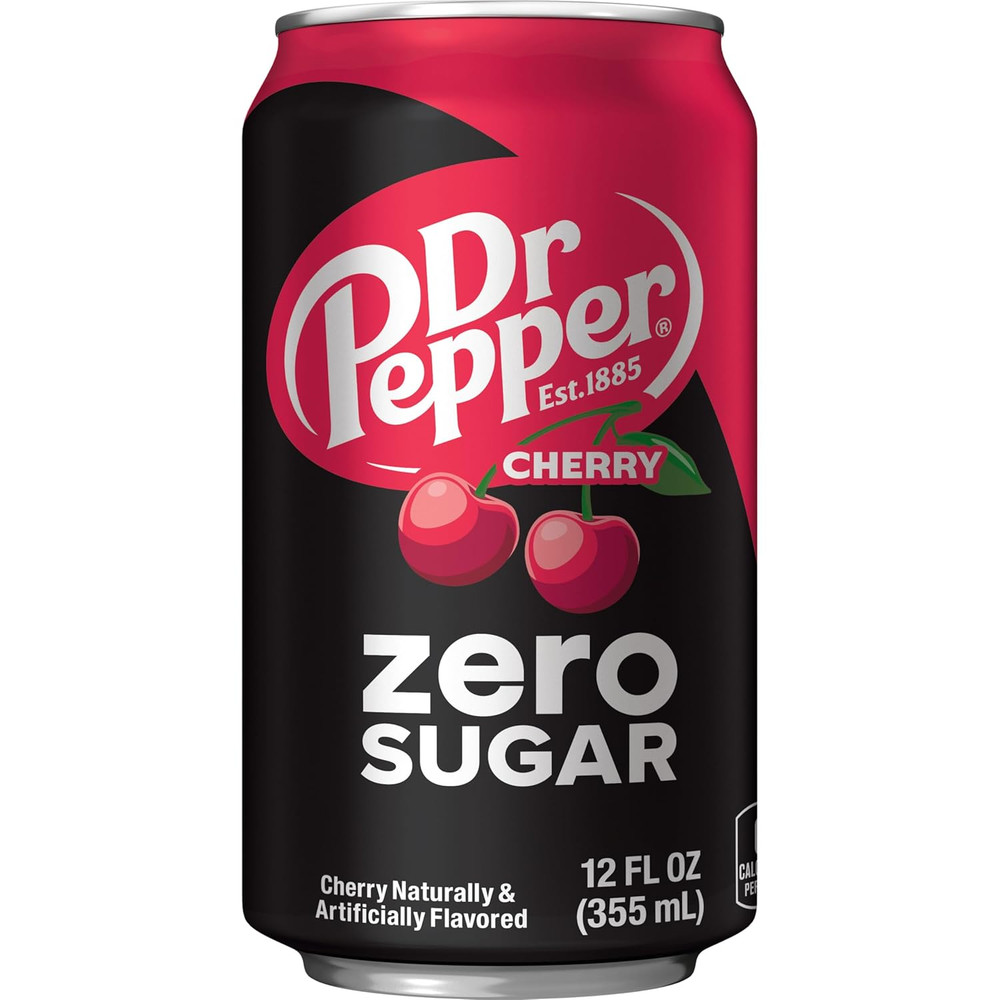 Cherry Zero Sugar Soda, 12 Fl Oz Cans, 12 Pack