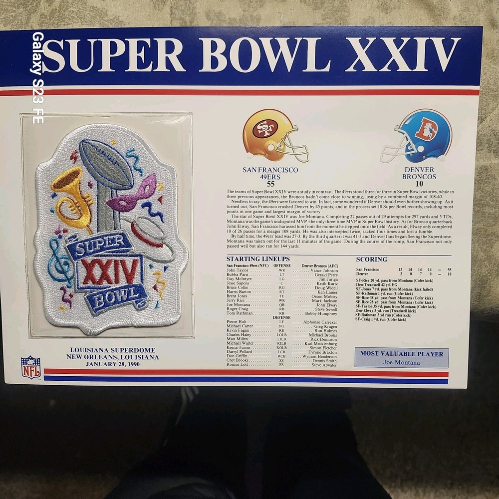 SAN FRANCISCO 49ERS VINTAGE SUPER BOWL PATCHES (5) + 2 PATCH BONUS /