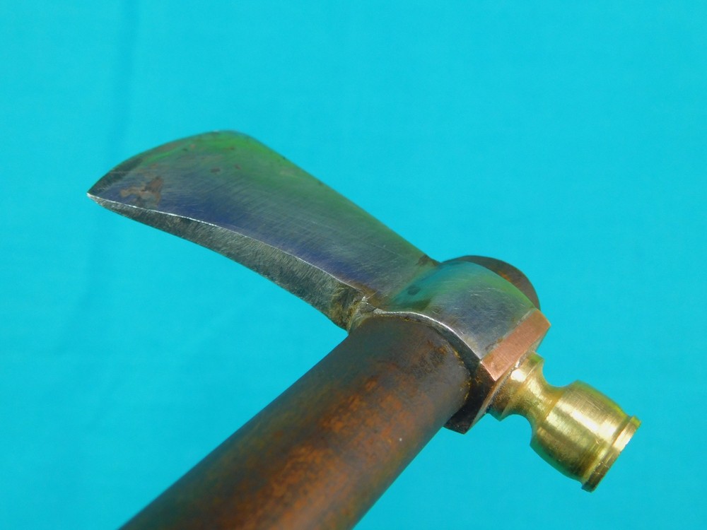 Vintage Old Custom Made Handmade Small Mini Copper Pipe Tomahawk Axe Hatchet