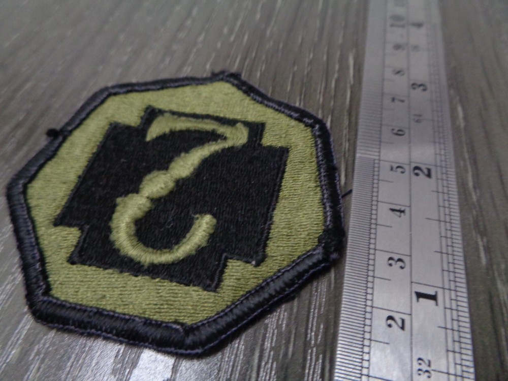 Military Patch US Army 7th Medical Command Subdued BDU Sew On Authentic USED