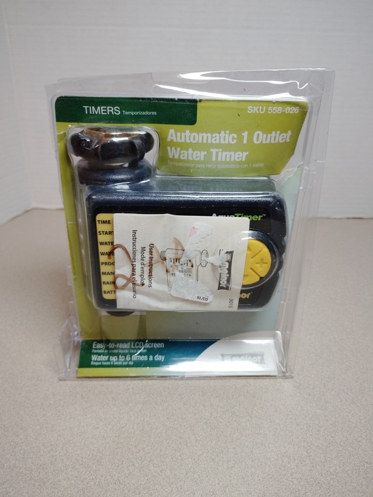 Melnor AquaTimer Automatic 1 Outlet Water Timer 558-026 LCD Screen