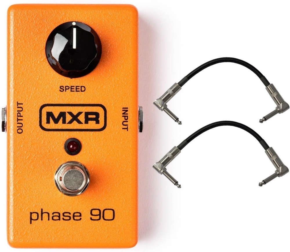 New Dunlop  M101 Phase 90 Phaser Effects Pedal Bundle with 6" Patch Cables