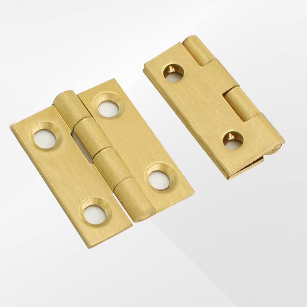 Jinyuanchao Mini Solid Brass Hinges Cabinet Drawer Butt 1 Inch,