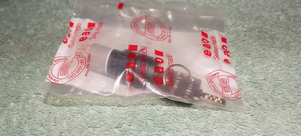 New EAO 51-414.036K Keylock Switch 2 Position Panel Mount for Interlock