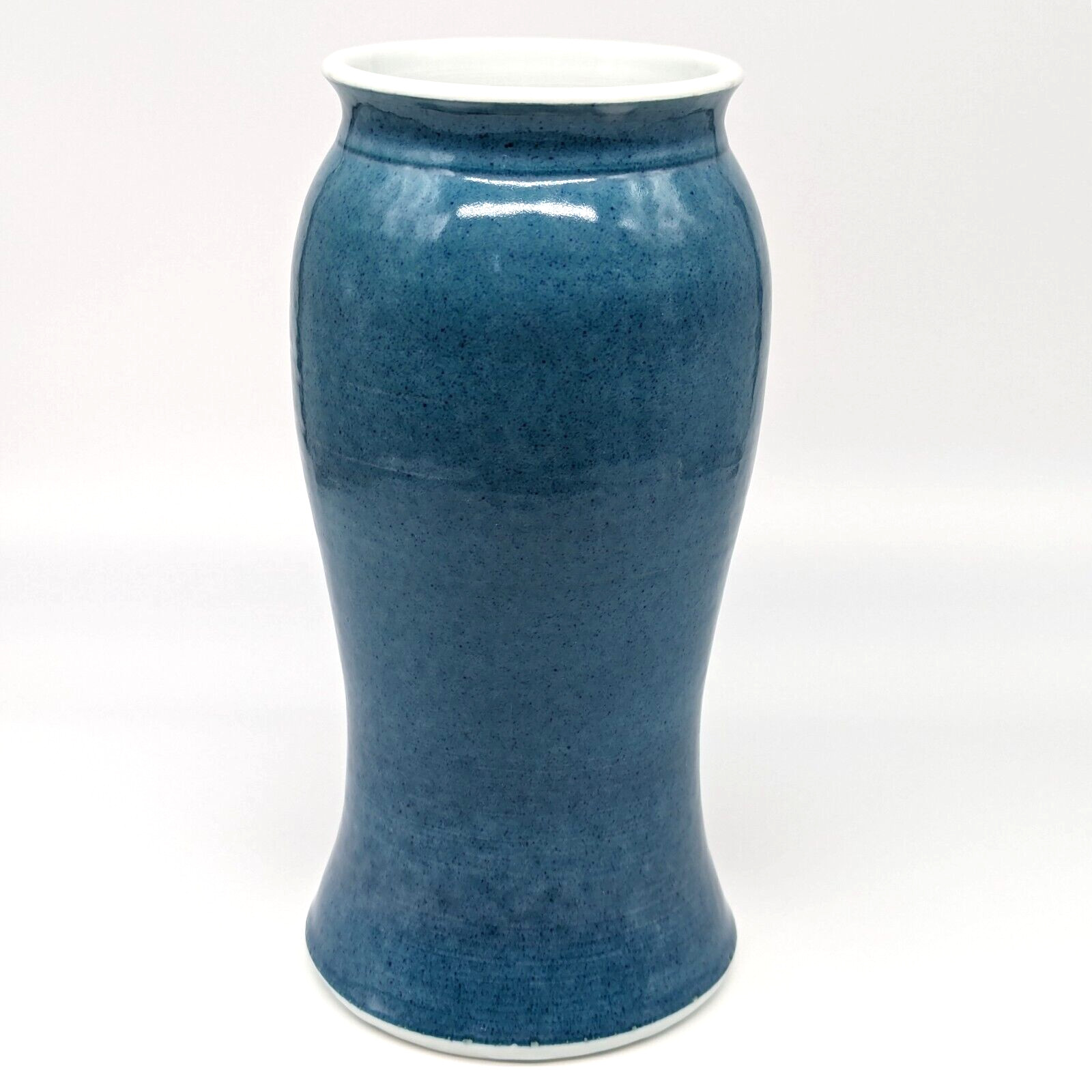 Chickadee Vase Pottery Bird Blue Pine Branches Georgetown Maine