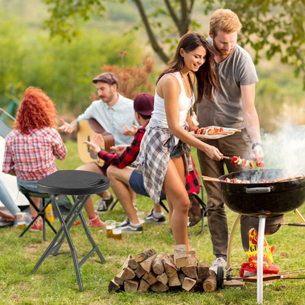 2 Pack Foldable & Portable Stool Chairs w Handle, Collapsible Stool Chairs