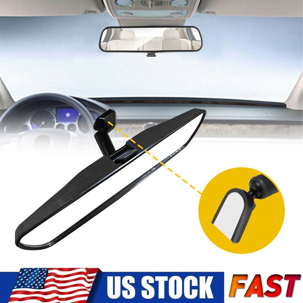 High Quality 8" Black Rear View Mirror Interior Replacement Day Night Universal